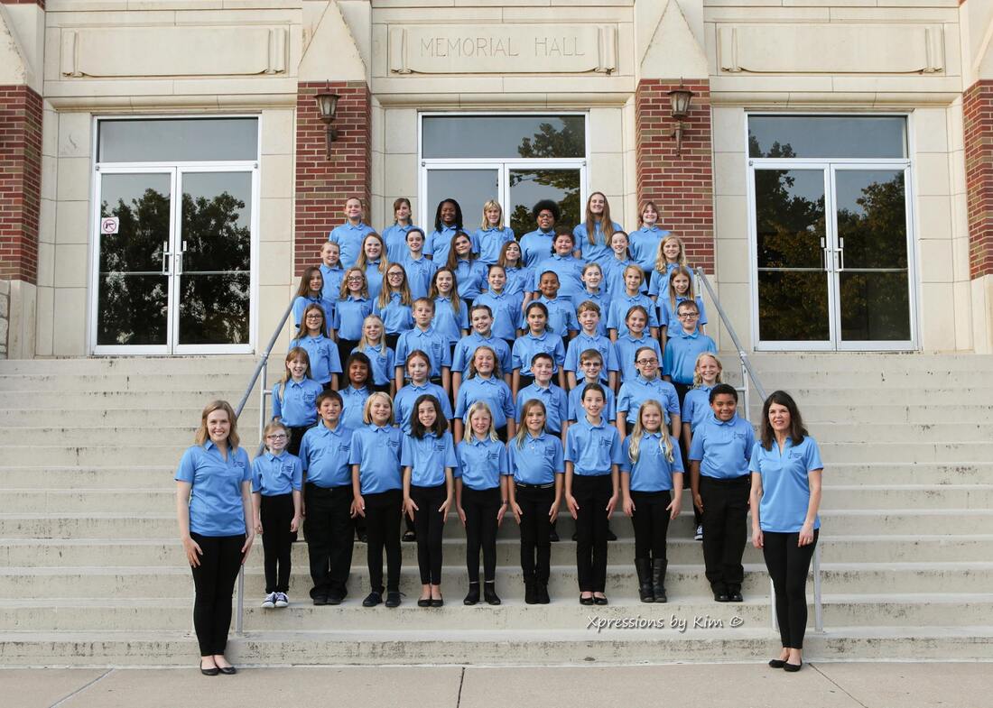 Children's Choir standing on steps