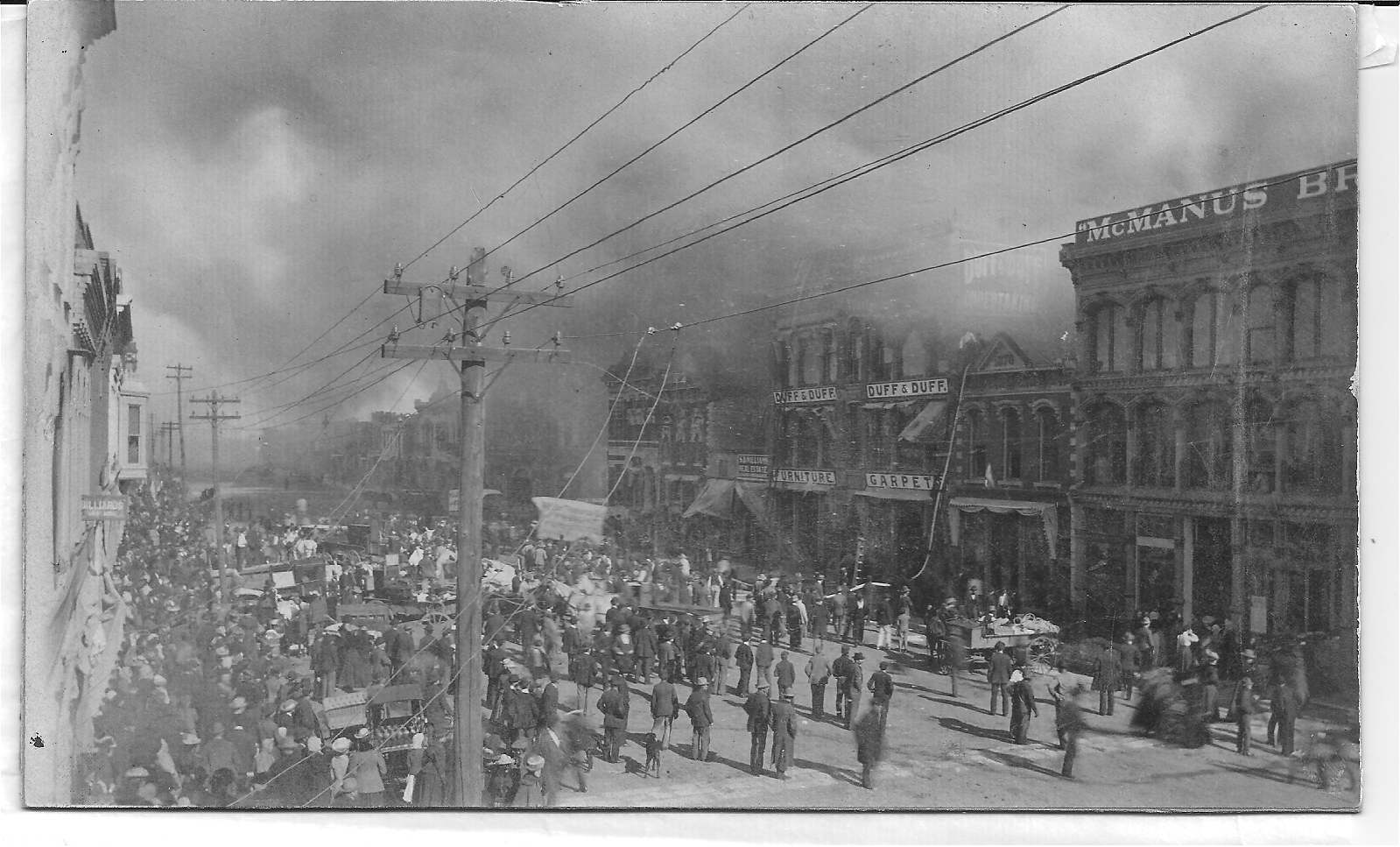 Main Street during the 1914 fire