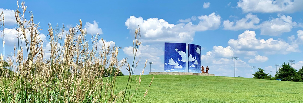 Blue Sky Sculpture in summer